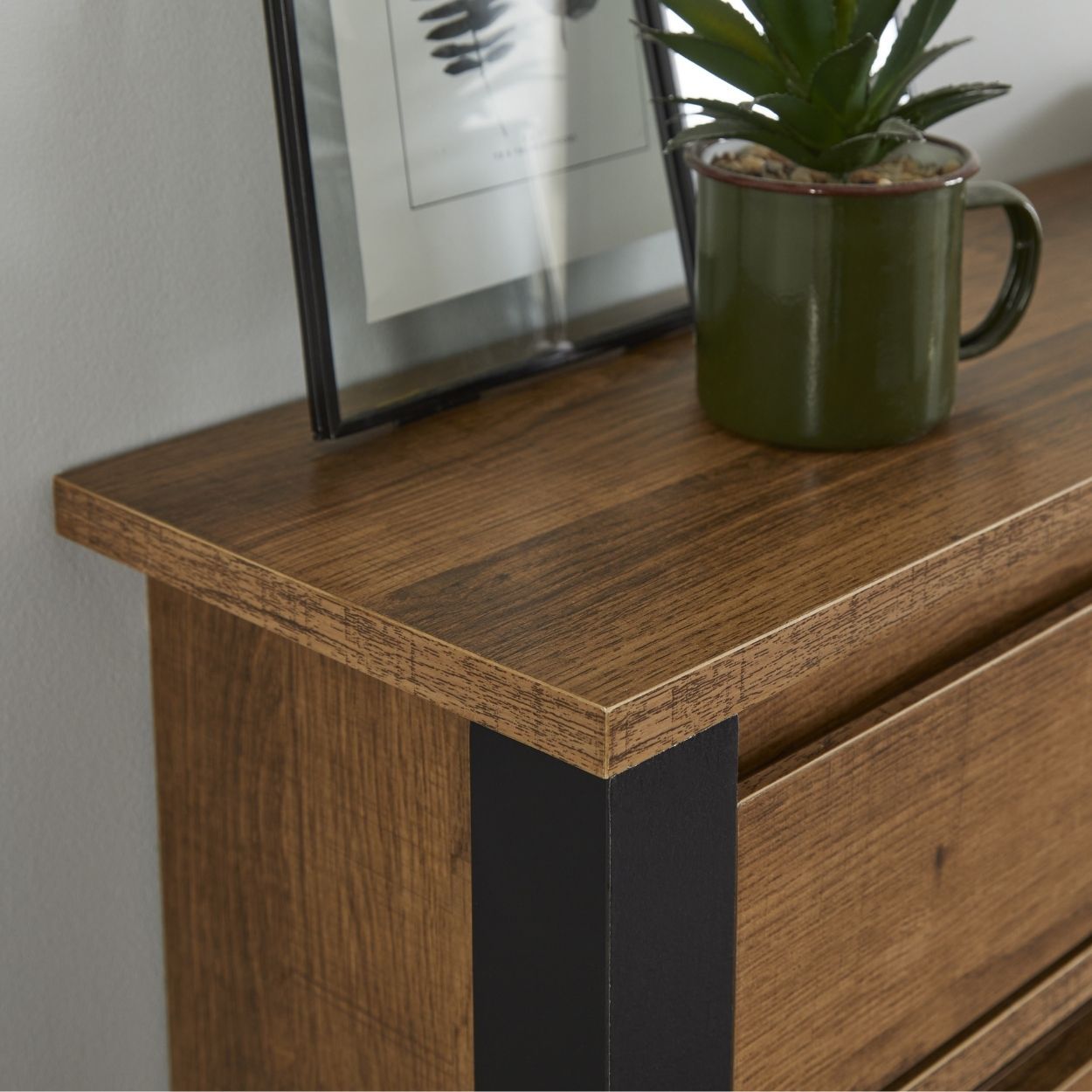 Margo Medium Radiator Cover with 2 Drawers Dark Wood FSC