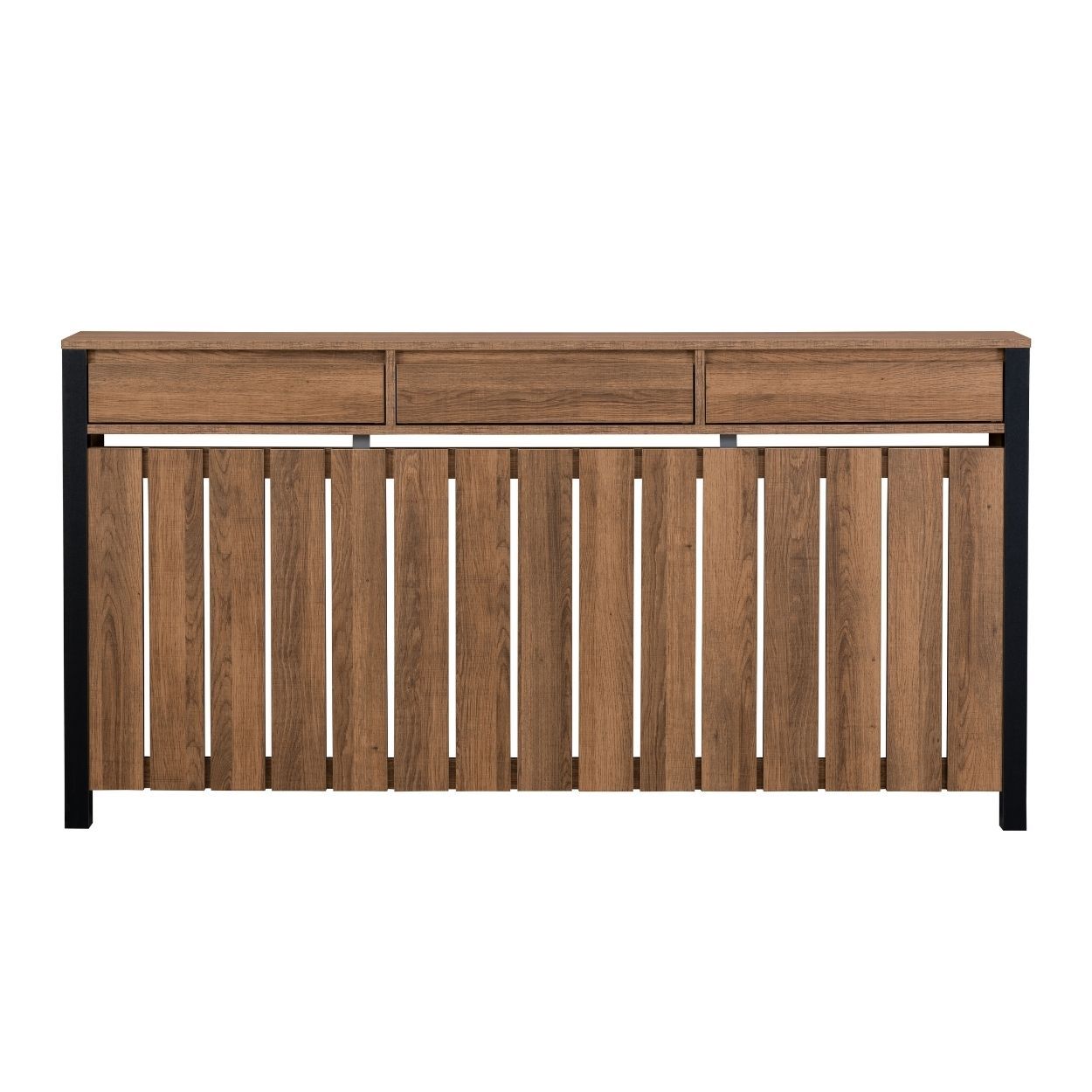 Margo Large Radiator Cover with 3 Drawers Dark Wood FSC