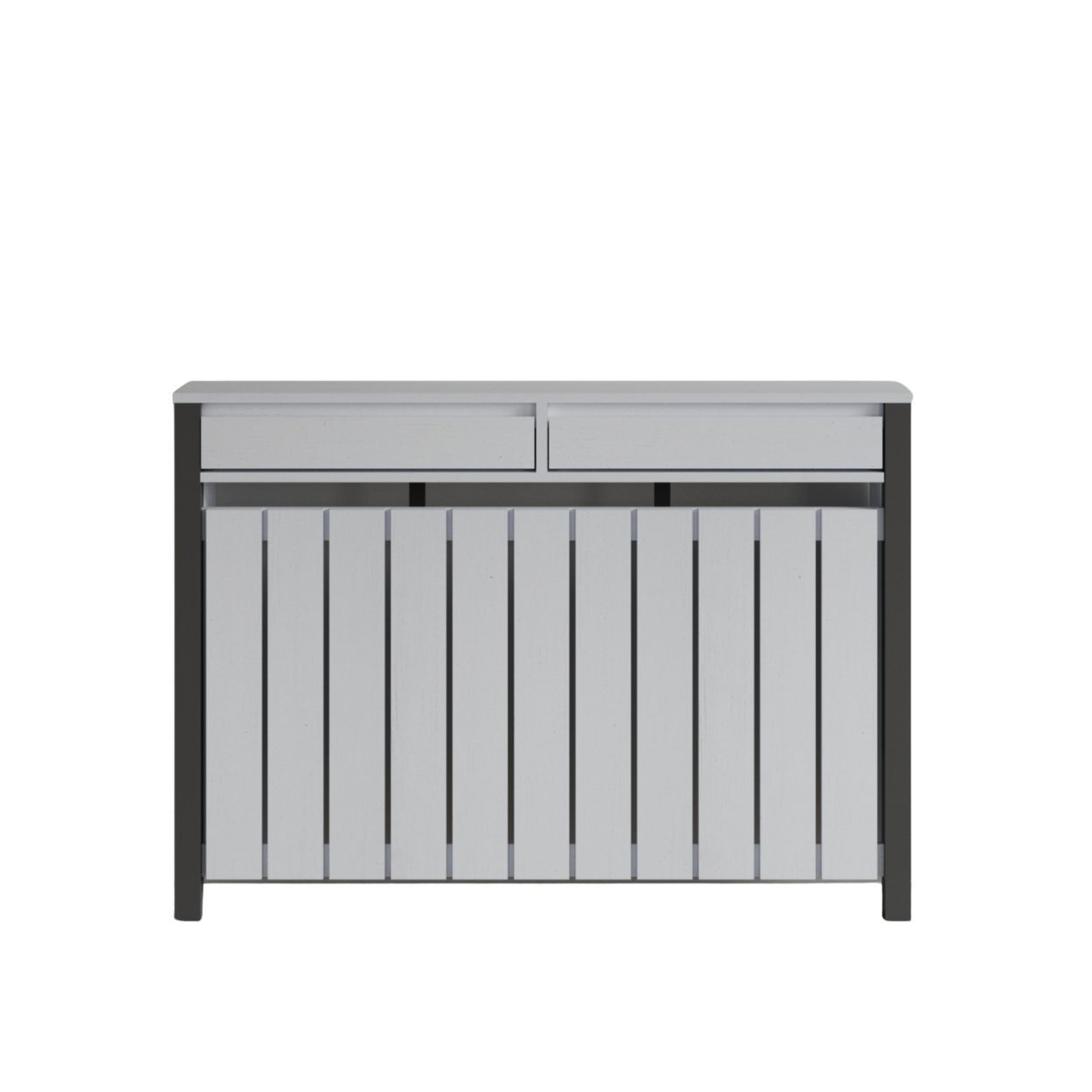 Margo Medium Radiator Cover with 2 Drawers White FSC