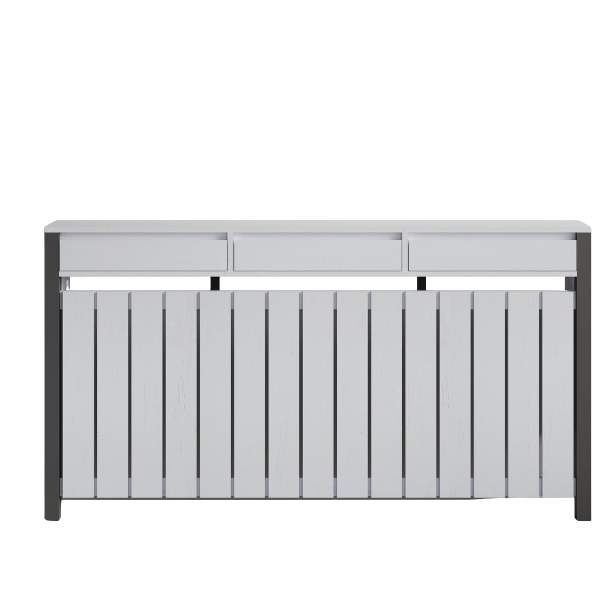 Margo Large Radiator Cover with 3 Drawers White FSC