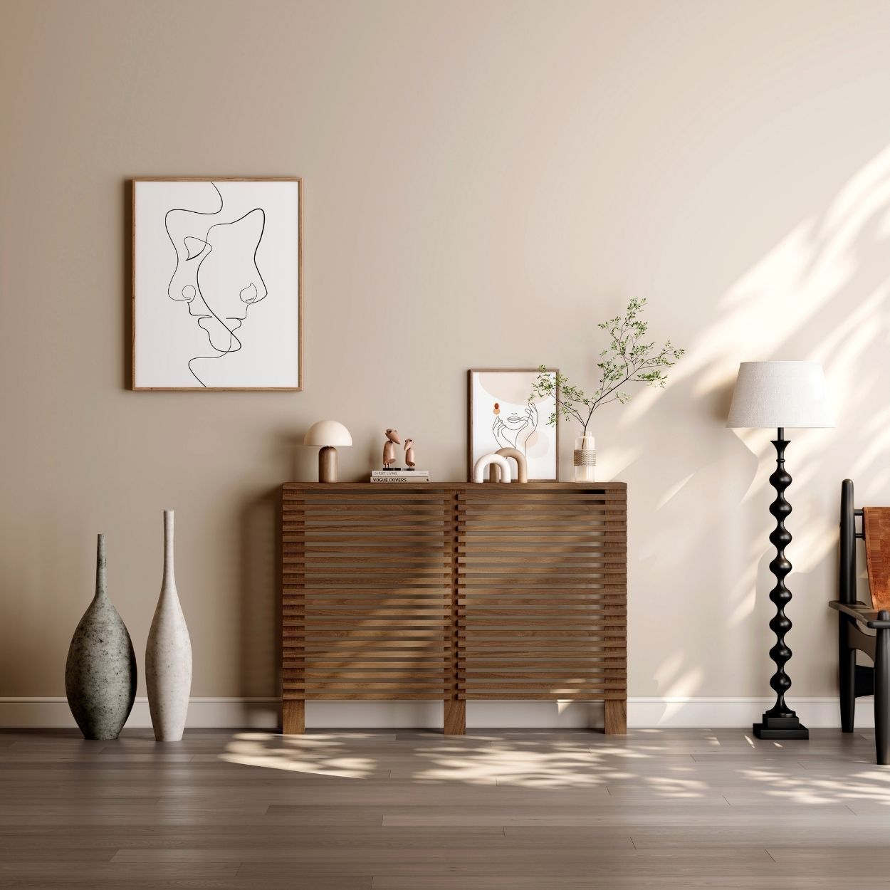 Milan Medium Radiator Cover Dark Wood FSC