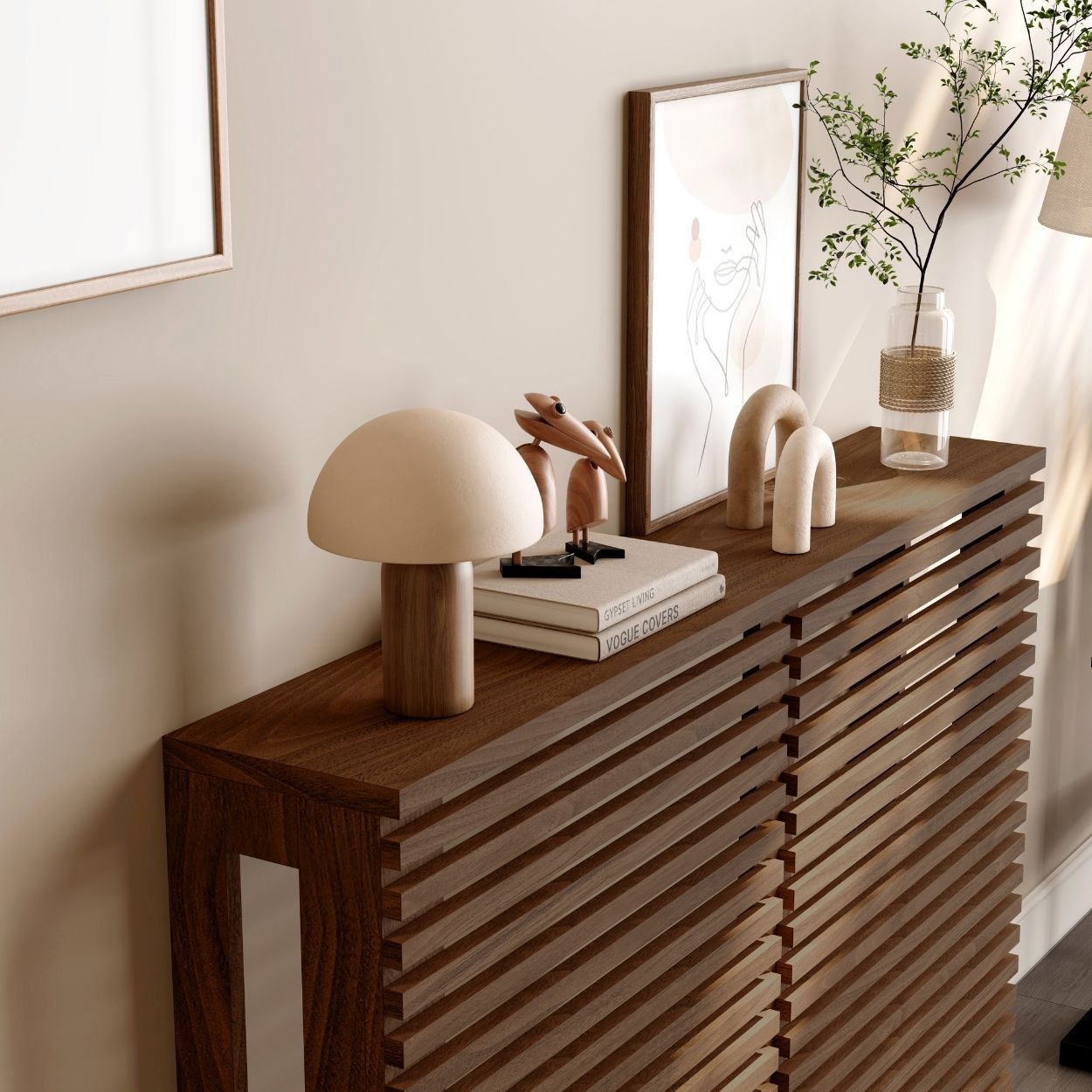 Milan Medium Radiator Cover Dark Wood FSC