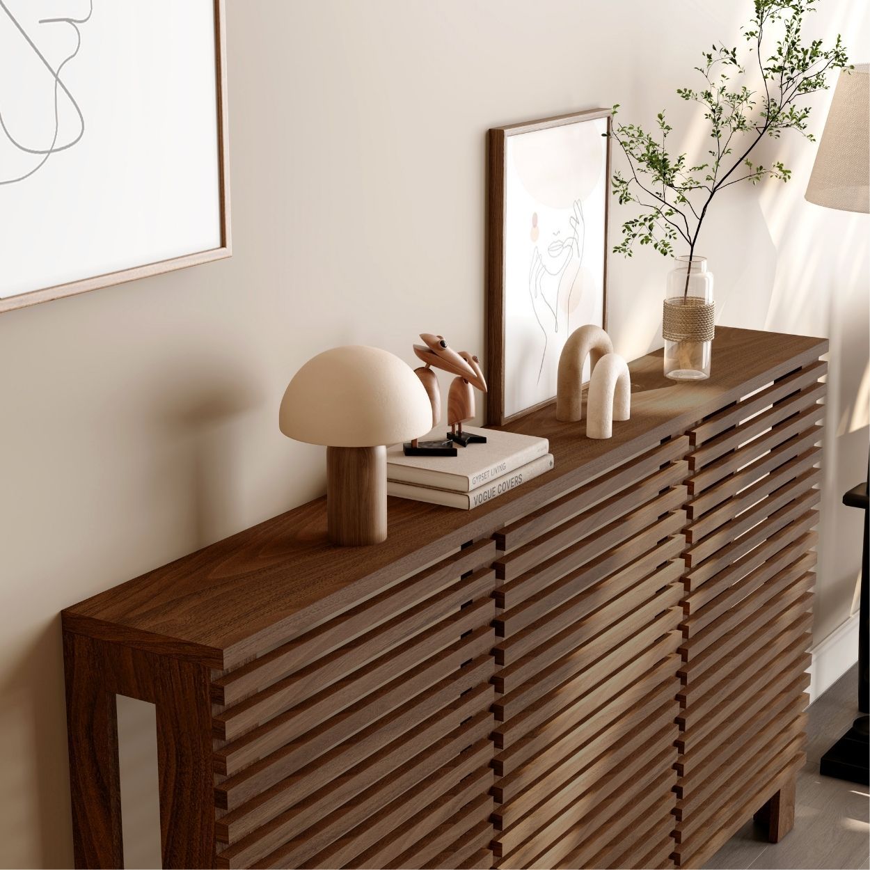 Milan Large Radiator Cover Dark Wood FSC