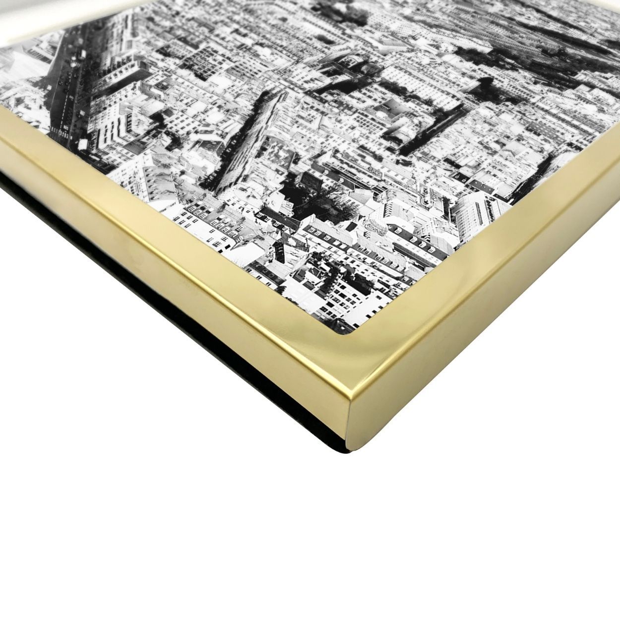 Gold Stainless Steel Double Frame 6x8 matted to 5x7