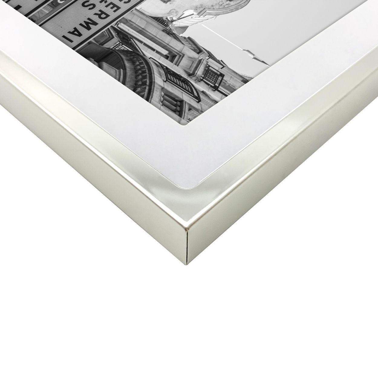 Silver Stainless Double Frame 6x8 matted to 5x7