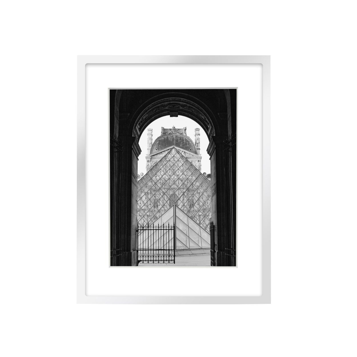 Silver Stainless Steel Box Frame 8x10 matted to 6x8