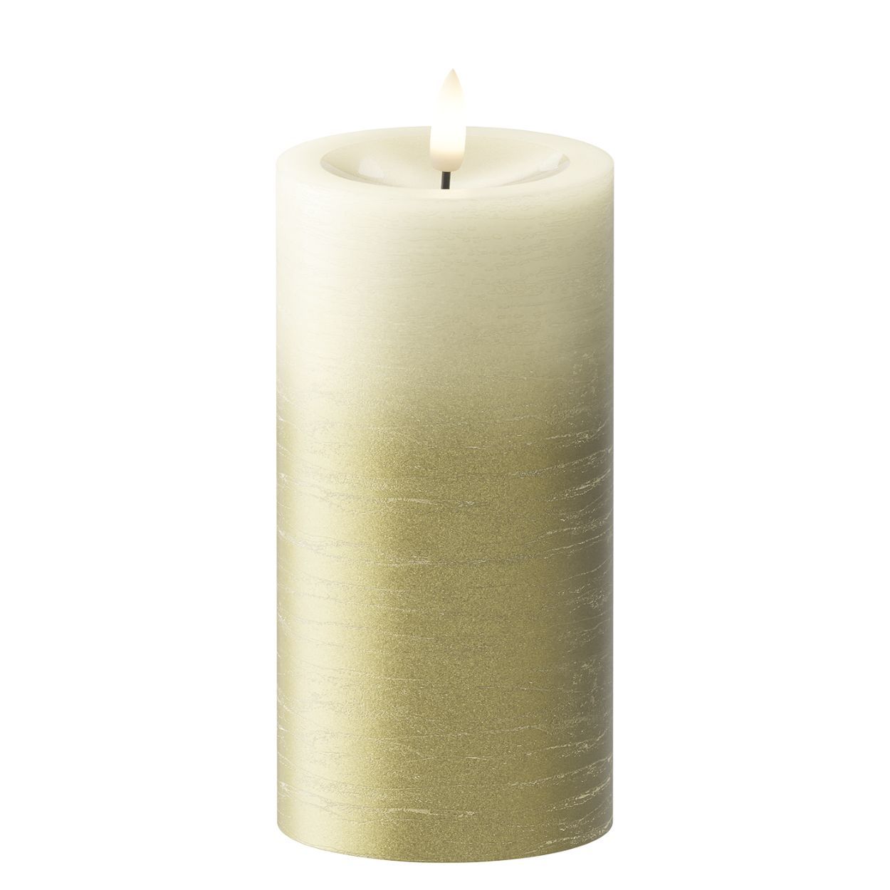 Metal.Gold Pillar Candle 10x15