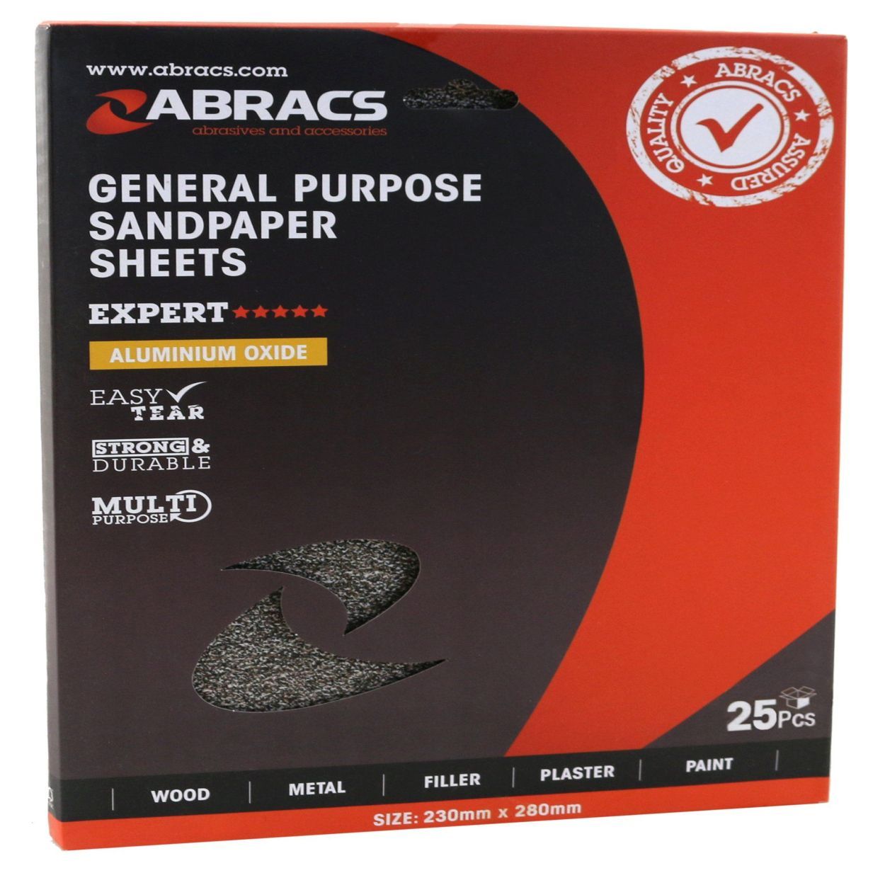 Gp Sandpaper Sheet 230Mm X 280Mm 220 Grit 25Pk