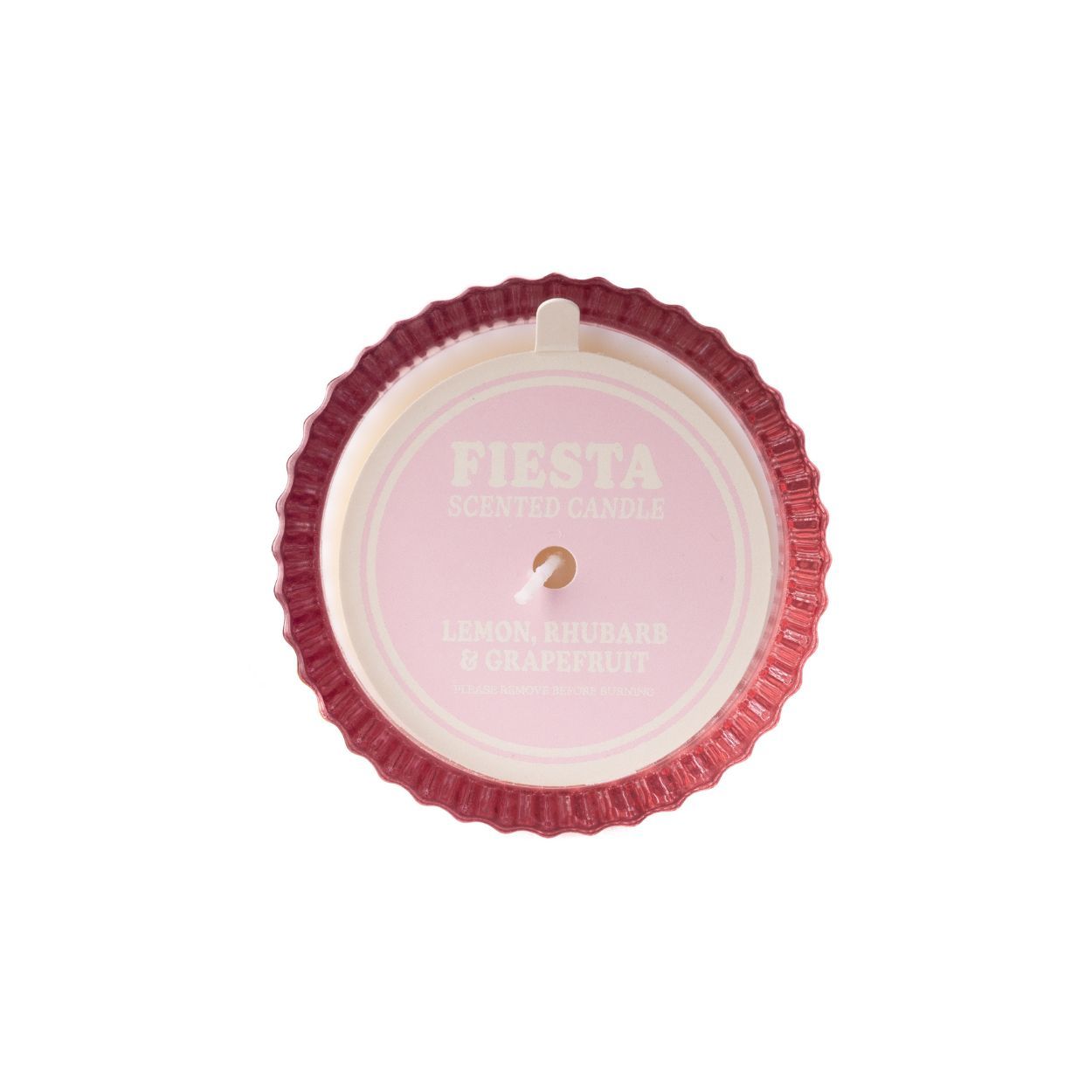 Ribbed Glass Candle Lemon, Rhubarb & Grapefruit