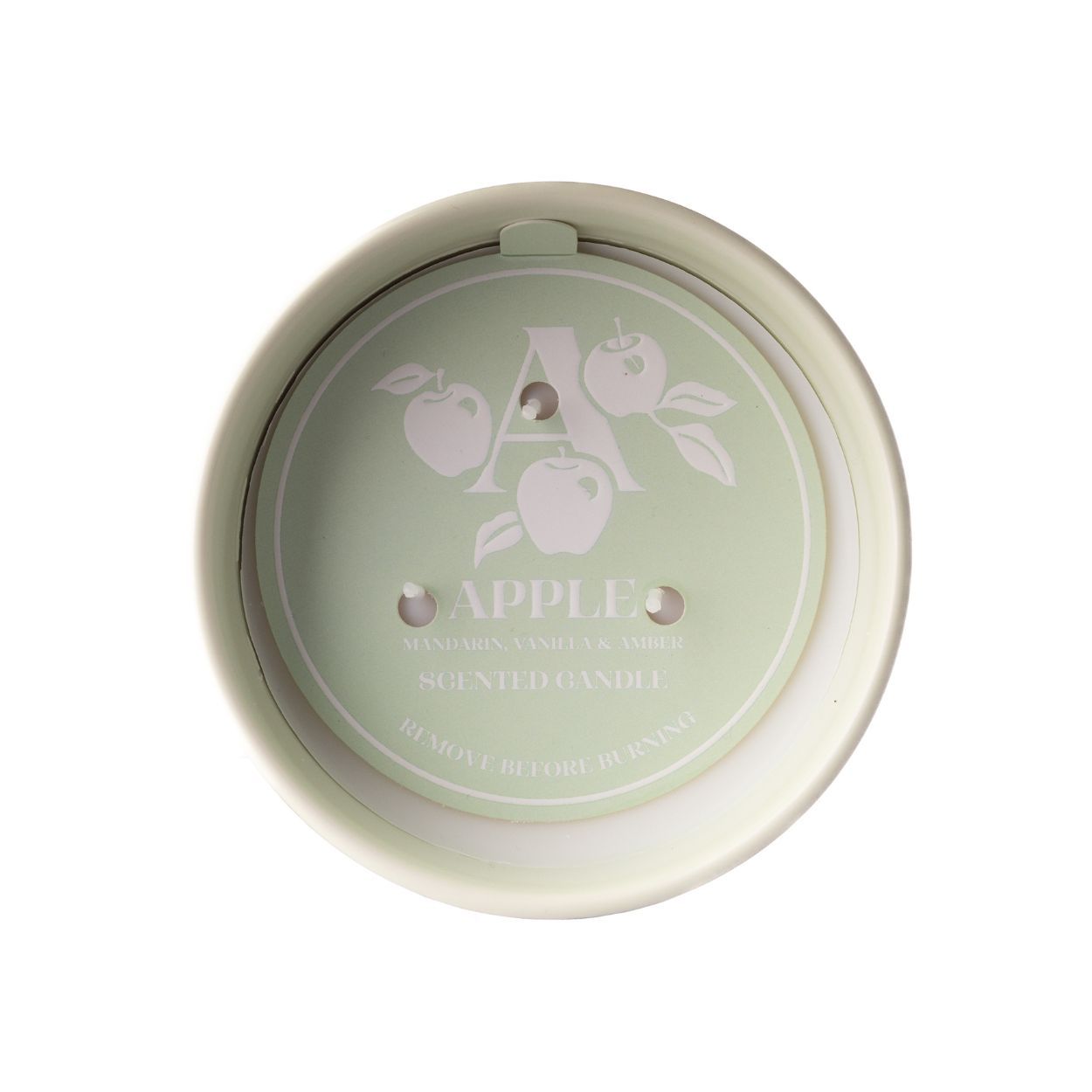 Sophistique Ceramic Candle Apple: Mandarin, Vanilla & Amber