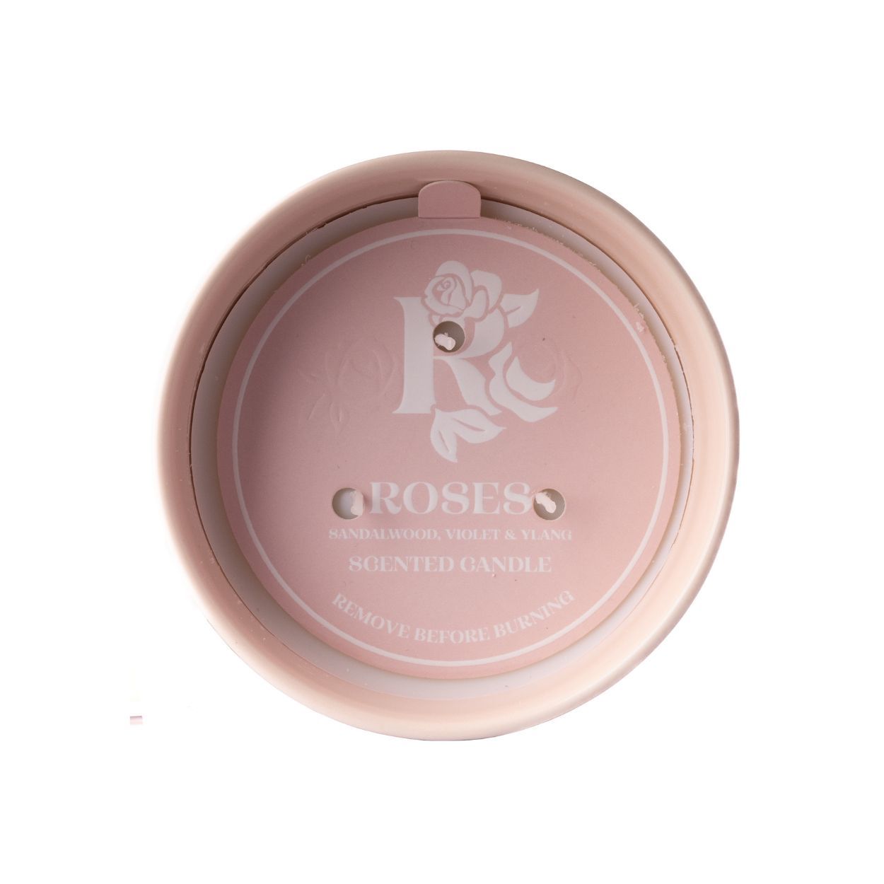 Sophistique Ceramic Candle Roses: Sandalwood, Violet & Ylang