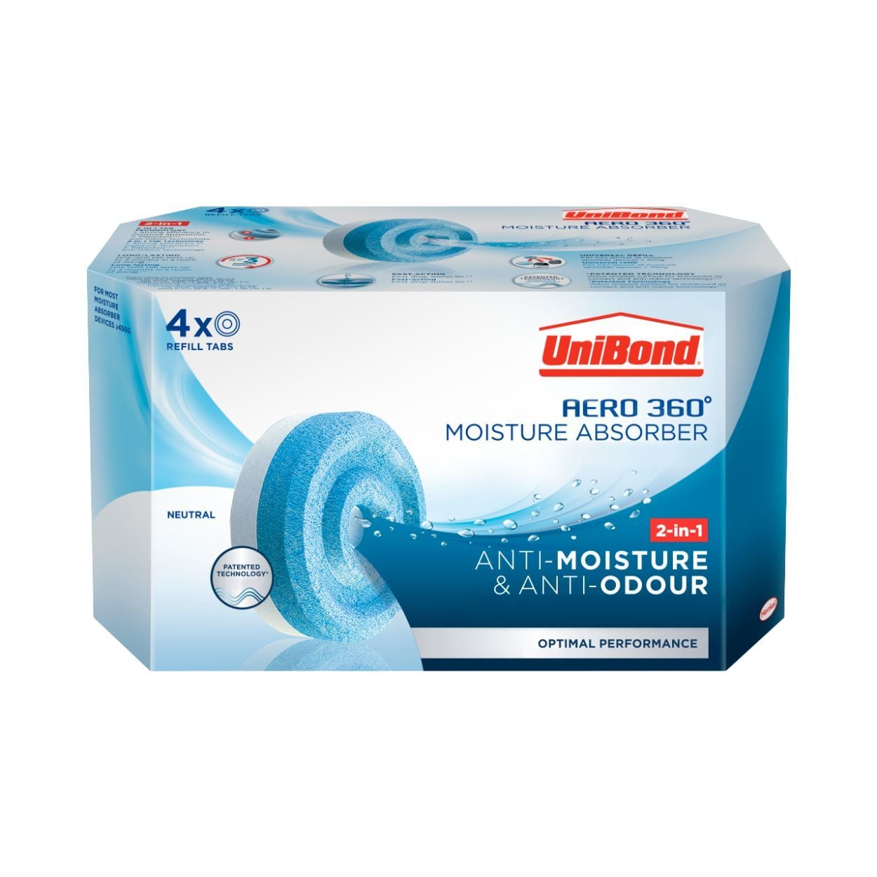 Unibond Aero 360 Neutral Freshness Ref, 4-Pack