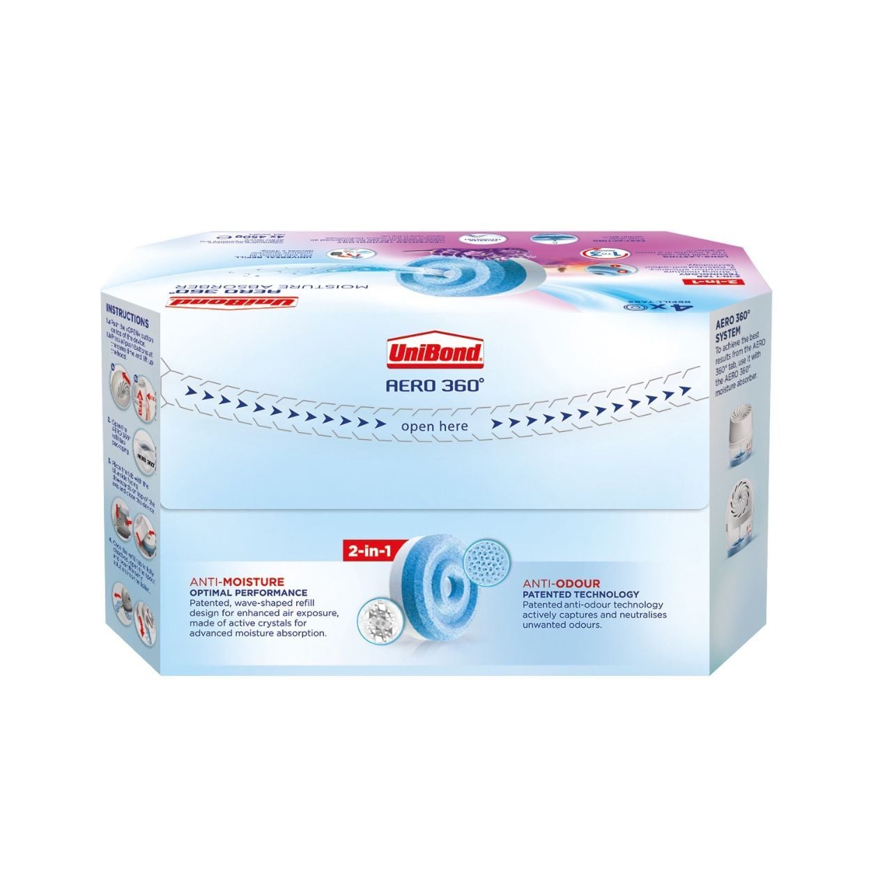 Unibond Aero 360 Lavender Freshness Ref, 4-Pack
