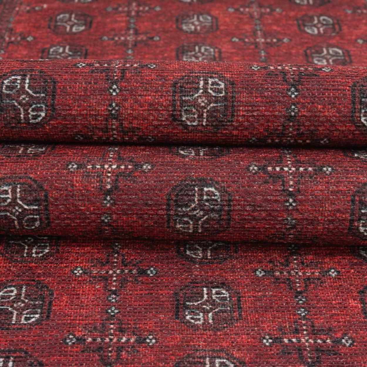 Flatwoven Washable Bannon Red Rug - 280cm x 380cm