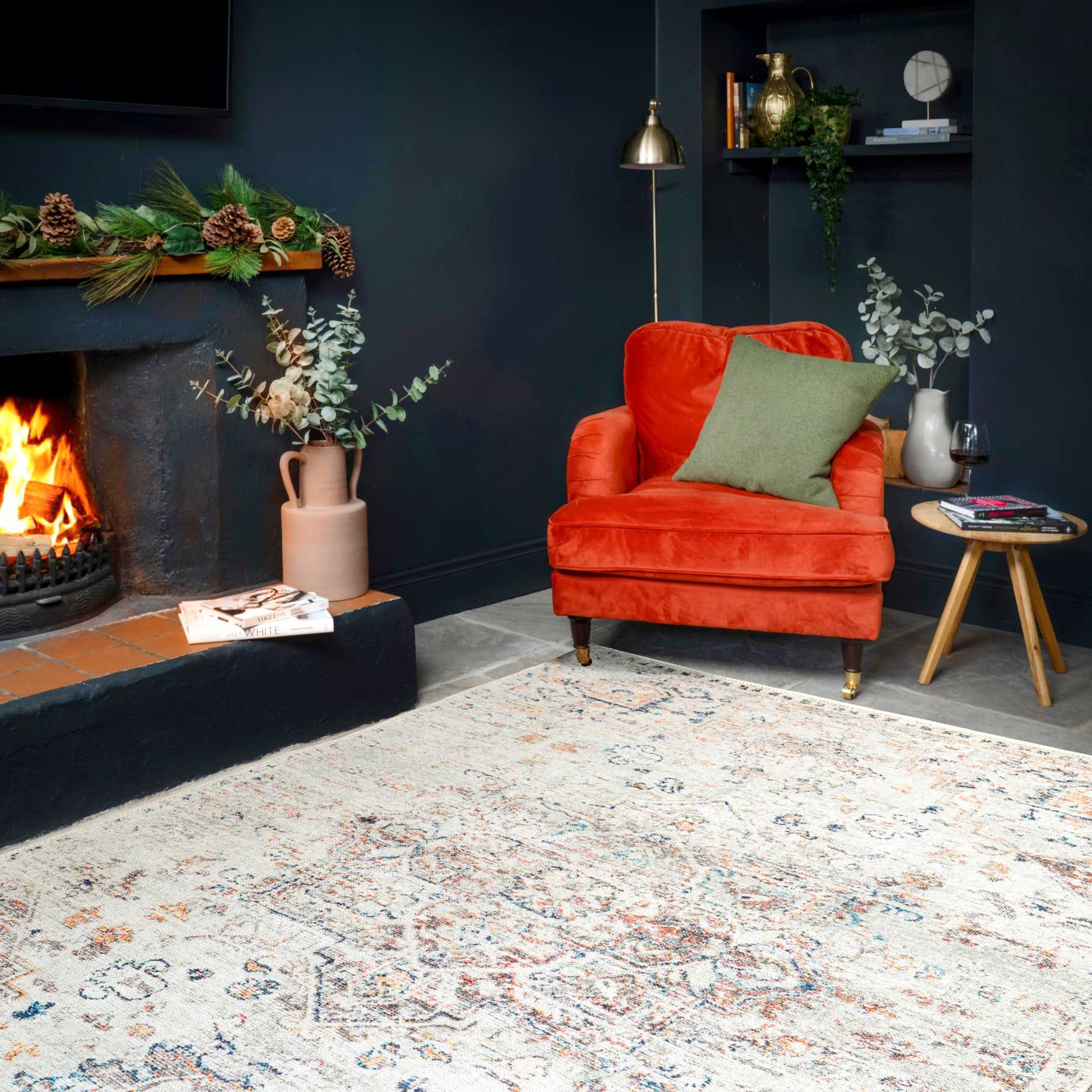 Flatwoven Washable Cecilia Beige Rug - 120cm x 170cm