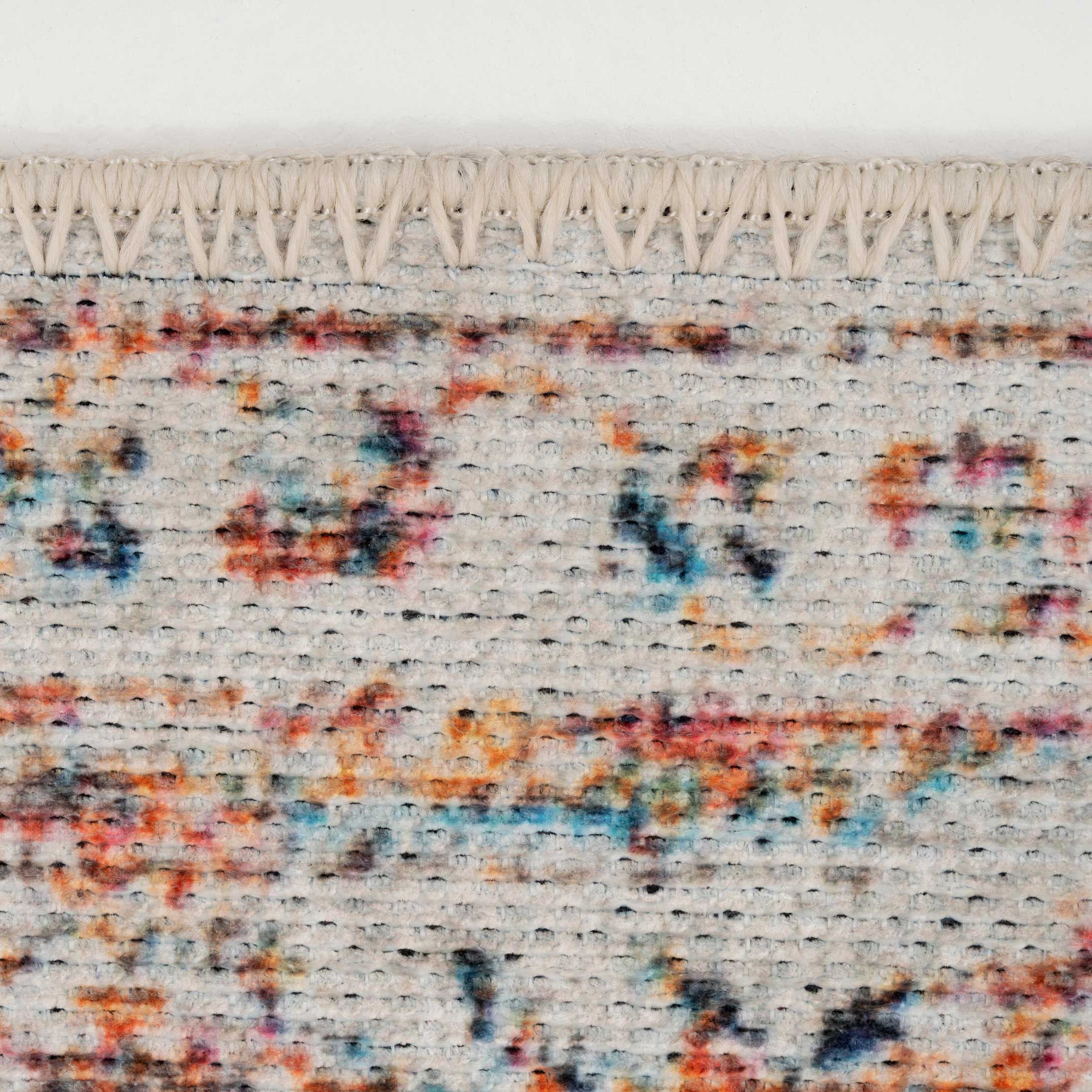 Flatwoven Washable Cecilia Beige Runner Rug - 60cm x 240cm