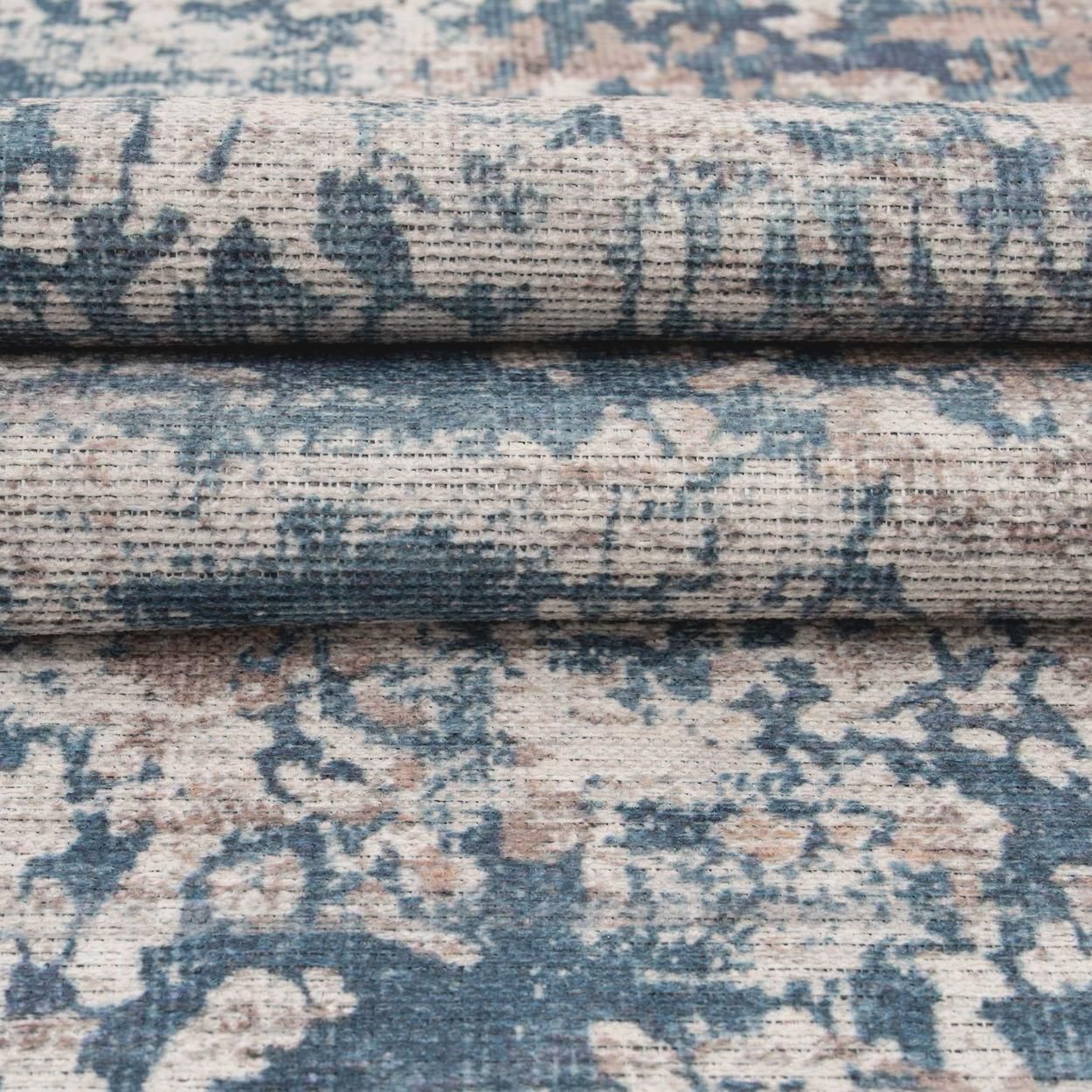 Flatwoven Washable Dash Blue Rug - 60cm x 110cm