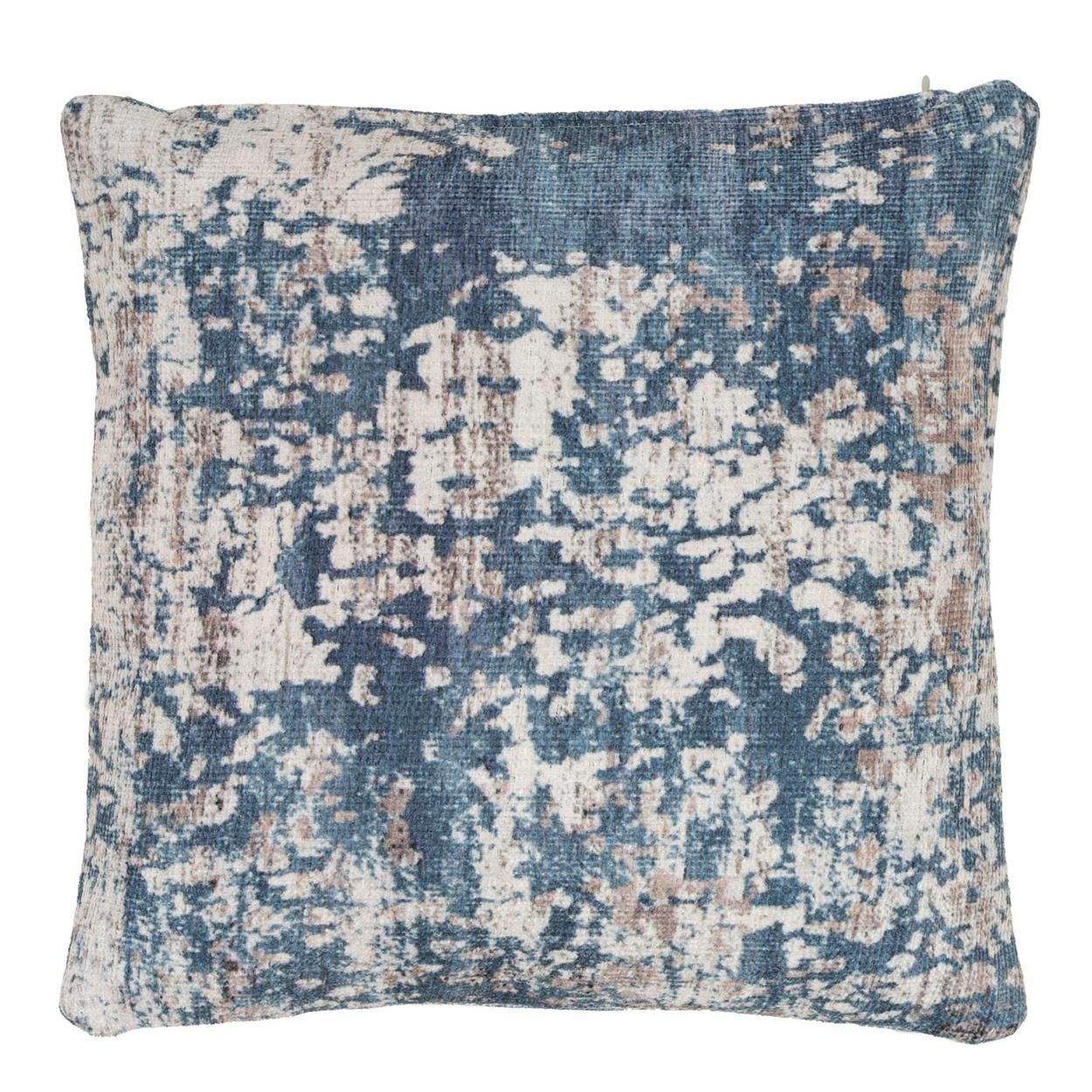 Flatwoven Washable Dash Blue Cushion - 50cm x 50cm