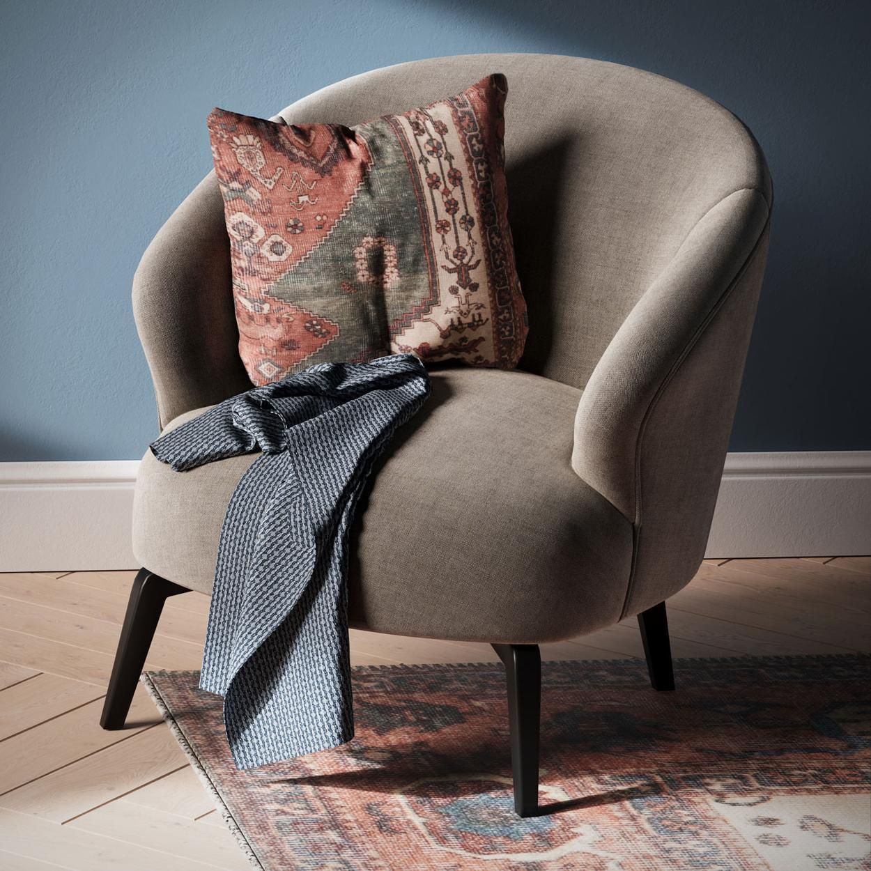 Flatwoven Washable Faro Terra Cushion - 50cm x 50cm