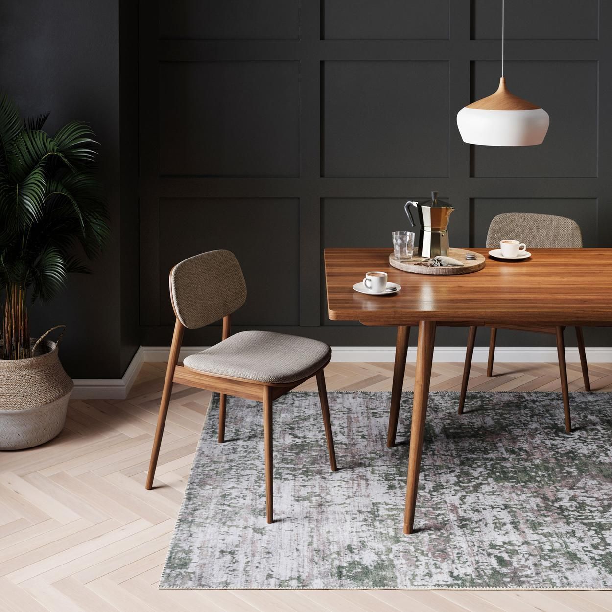 Flatwoven Washable Kale Rug - 190cm x 280cm