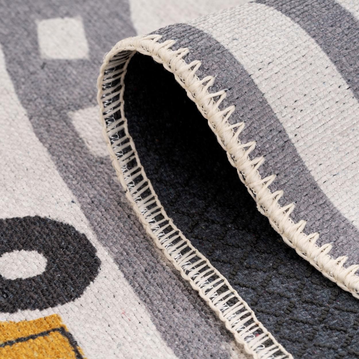 Flatwoven Washable Kids Beep Rug - 80cm x 150cm