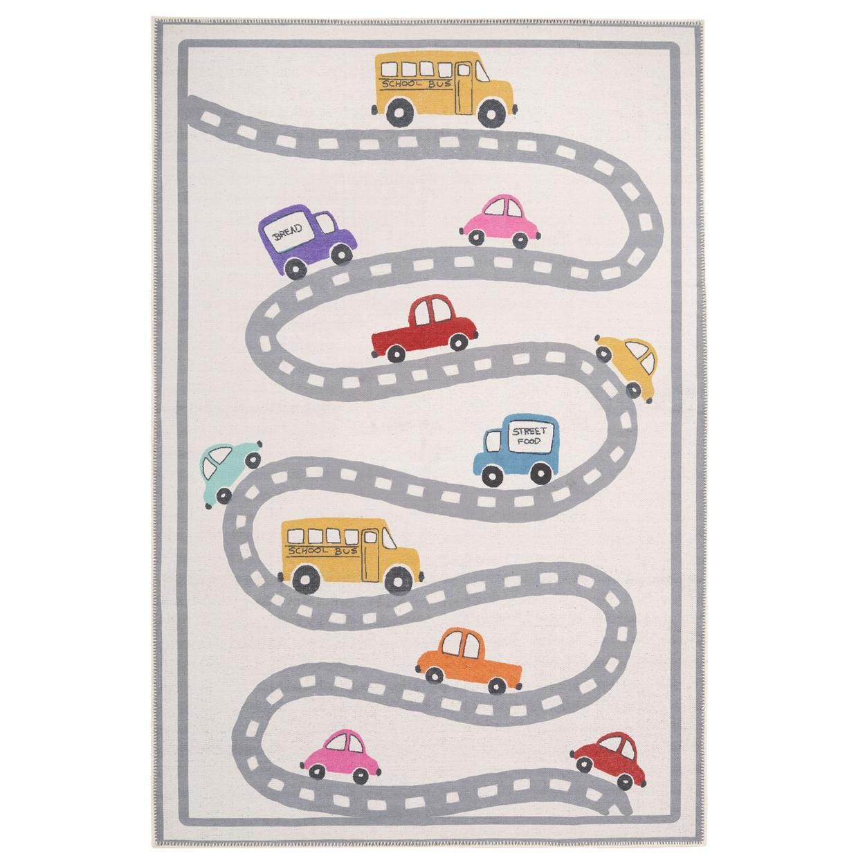 Flatwoven Washable Kids Beep Rug - 120cm x 170cm