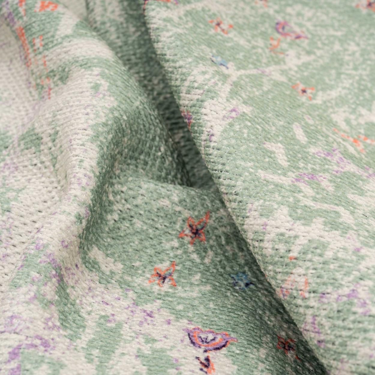 Flatwoven Washable Lottie Green Rug - 80cm x 150cm