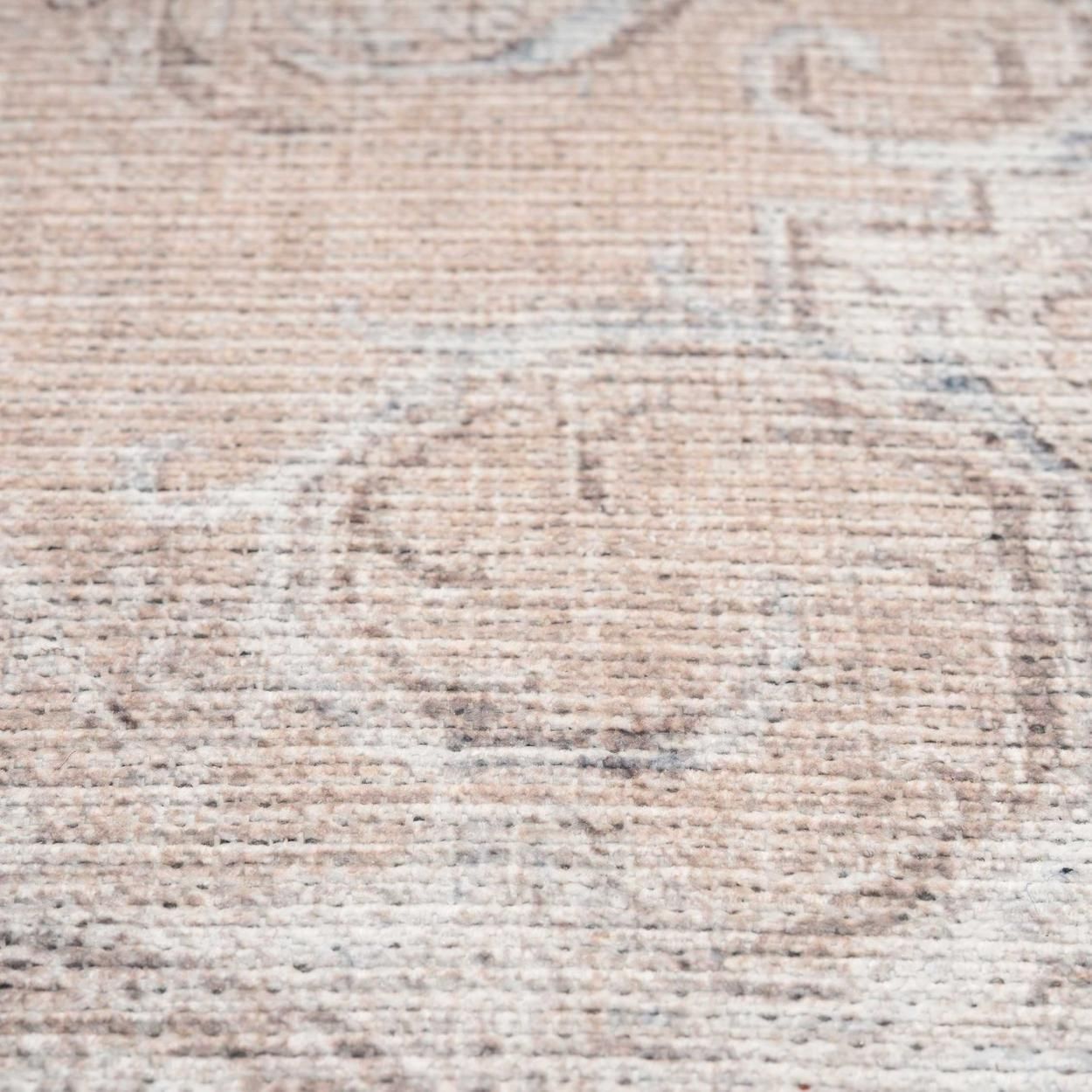 Flatwoven Washable Zoe Beige Rug 60Cm X110Cm