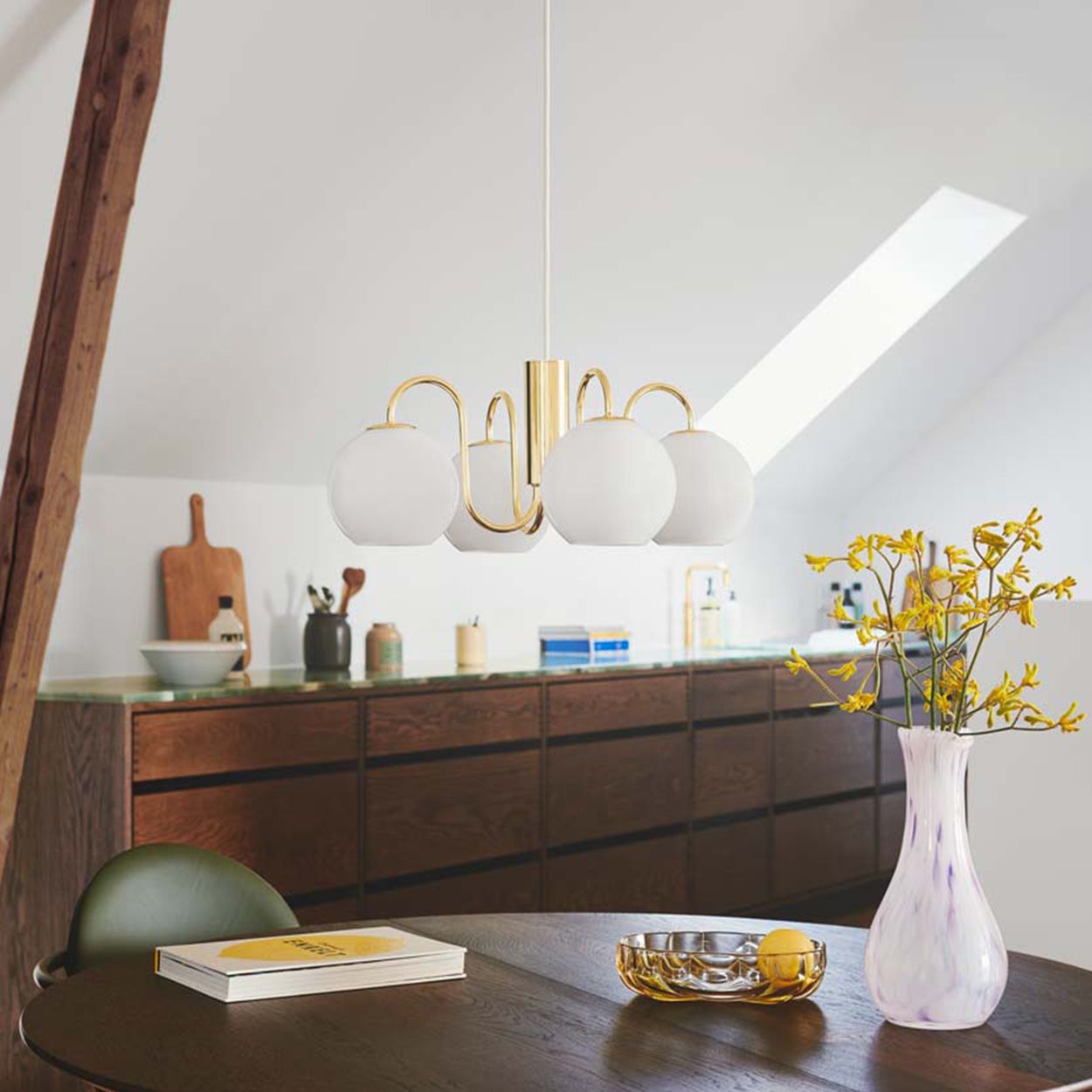 Franca 4 Spot Pendant Brass