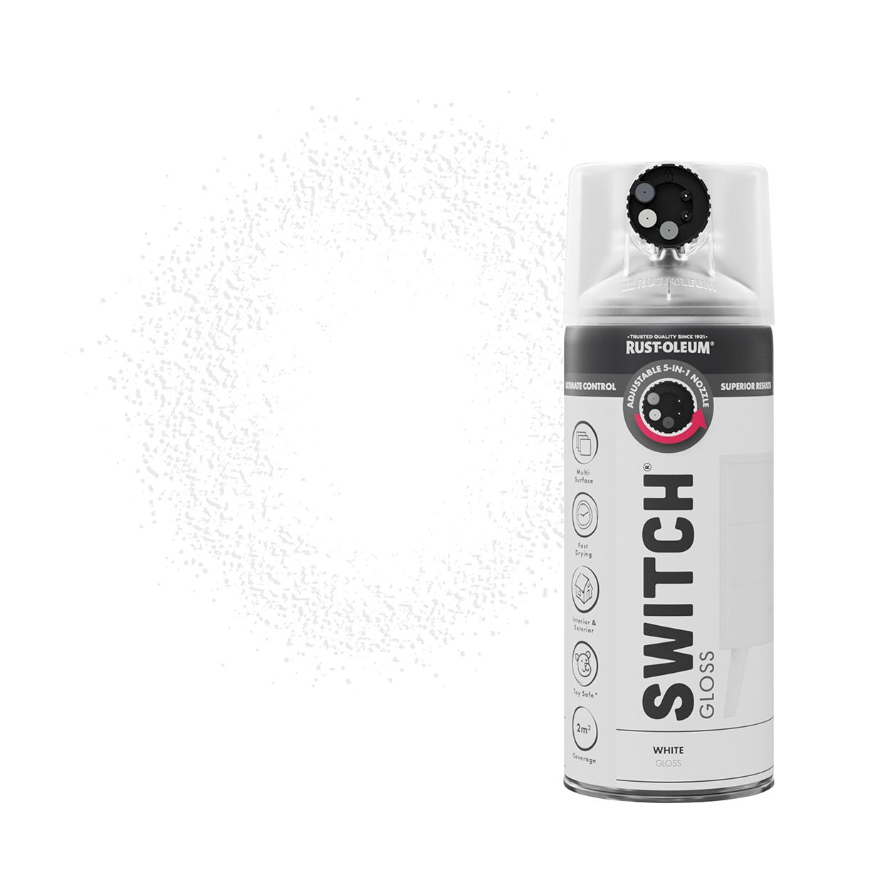 Rust-Oleum Switch 5-in-1 Multi-Surface Spray Paint White Gloss 400ml