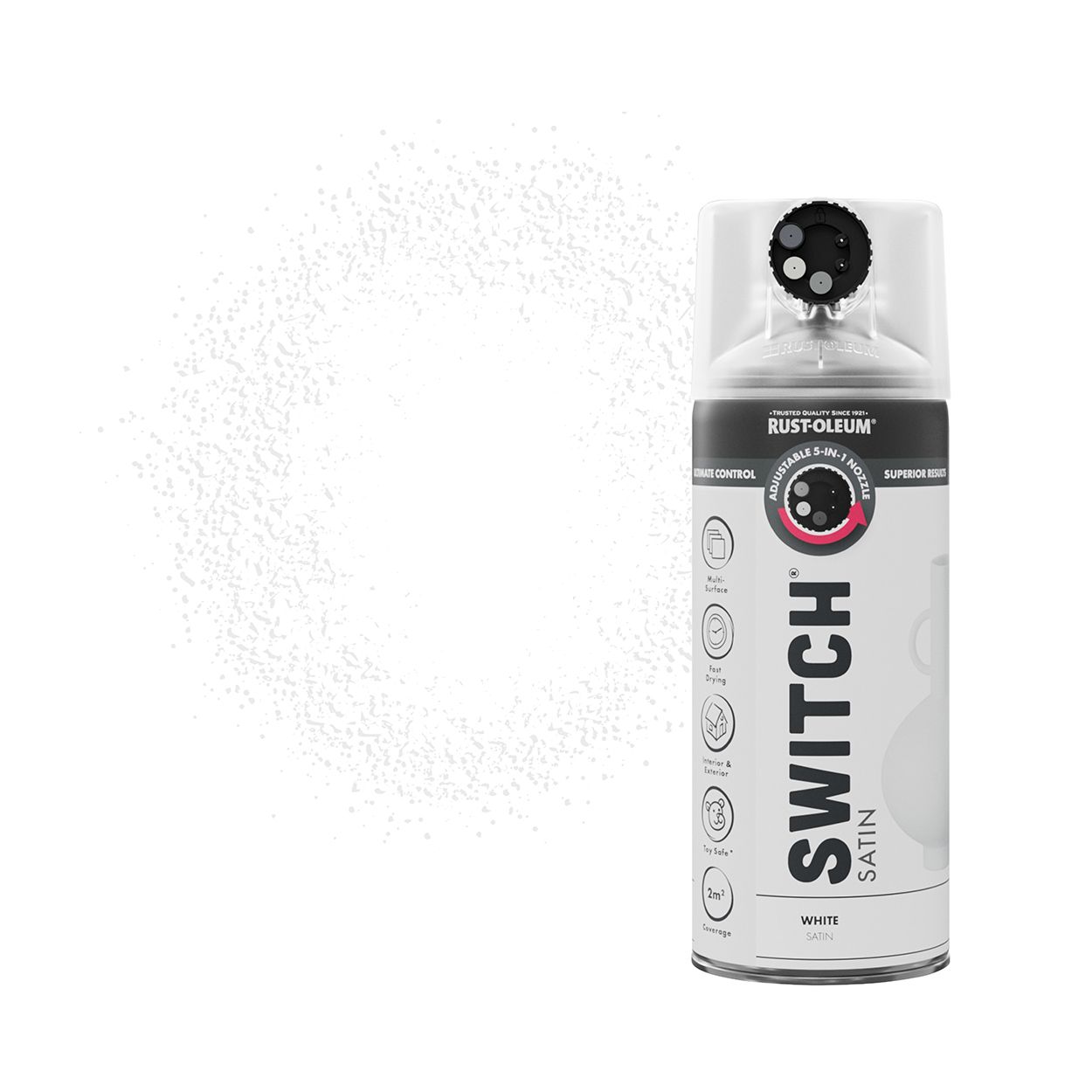 Rust-Oleum Switch 5-in-1 Multi-Surface Spray Paint White Satin 400ml