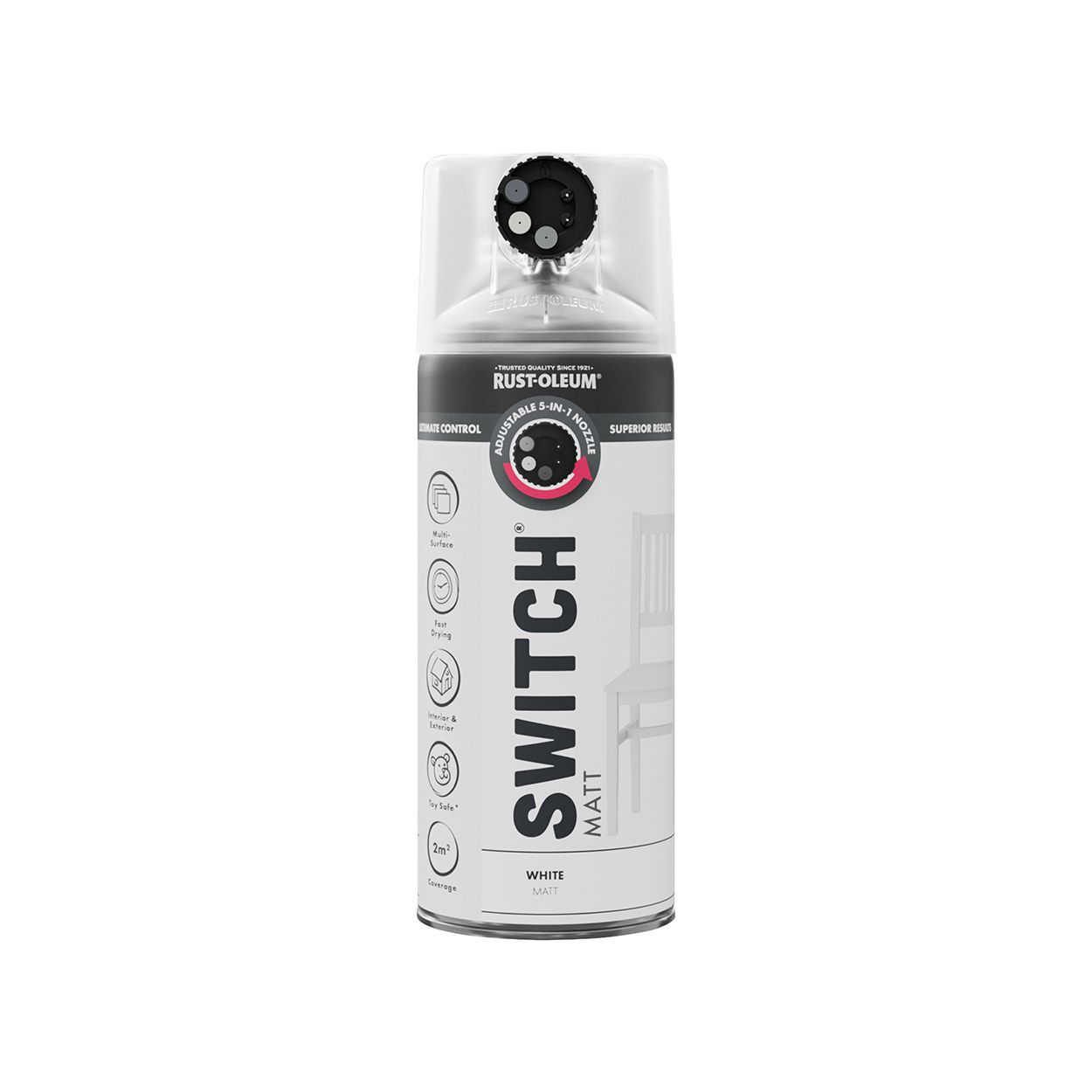 Rust-Oleum Switch 5-in-1 Multi-Surface Spray Paint White Matt 400ml