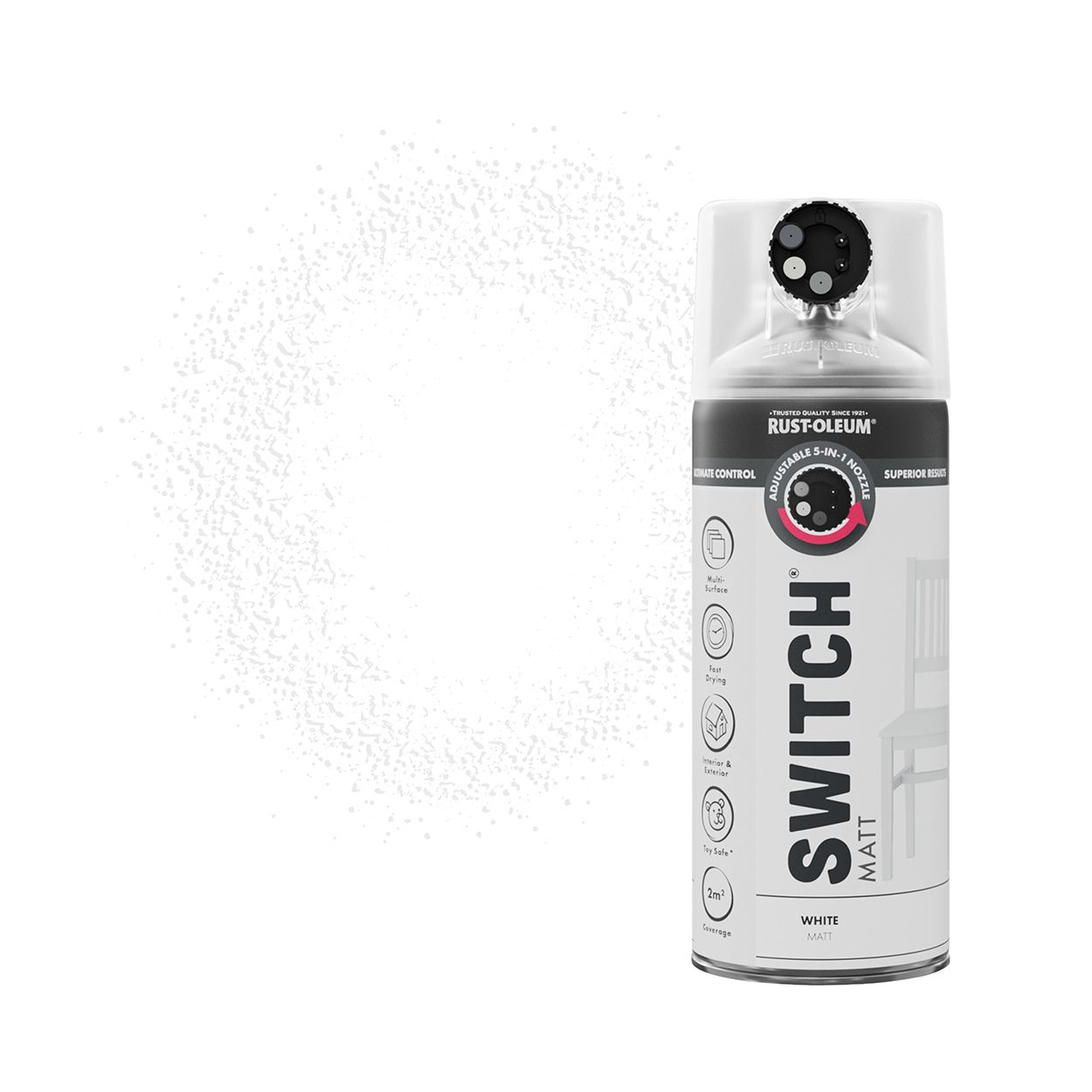 Rust-Oleum Switch 5-in-1 Multi-Surface Spray Paint White Matt 400ml