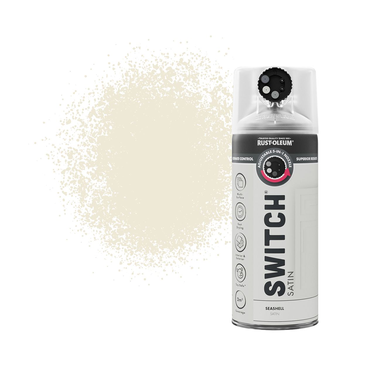 Rust-Oleum Switch 5-in-1 Multi-Surface Spray Paint Seashell Satin 400ml
