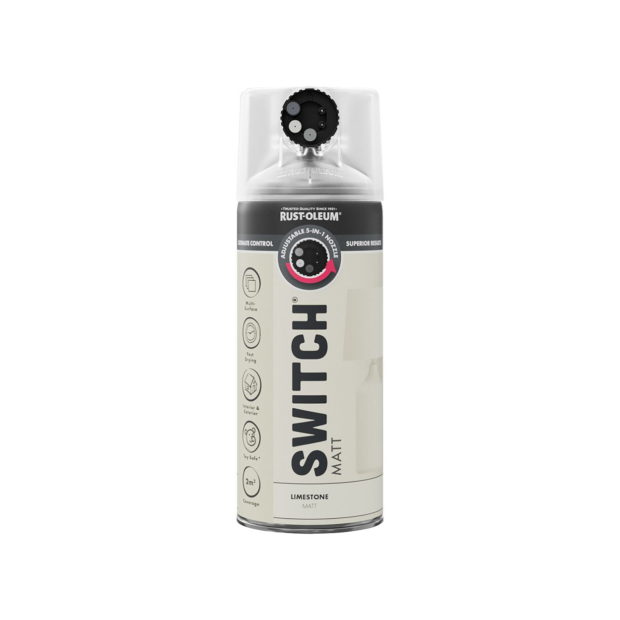 Rust-Oleum Switch 5-in-1 Multi-Surface Spray Paint Limestone Matt 400ml
