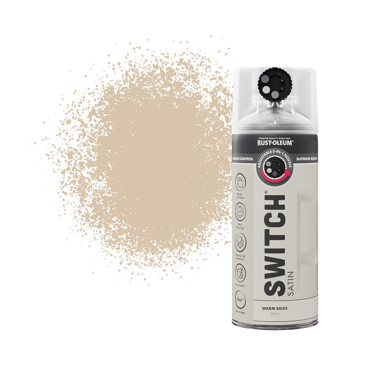 Rust-Oleum Switch 5-in-1 Multi-Surface Spray Paint Warm Beige Satin 400ml