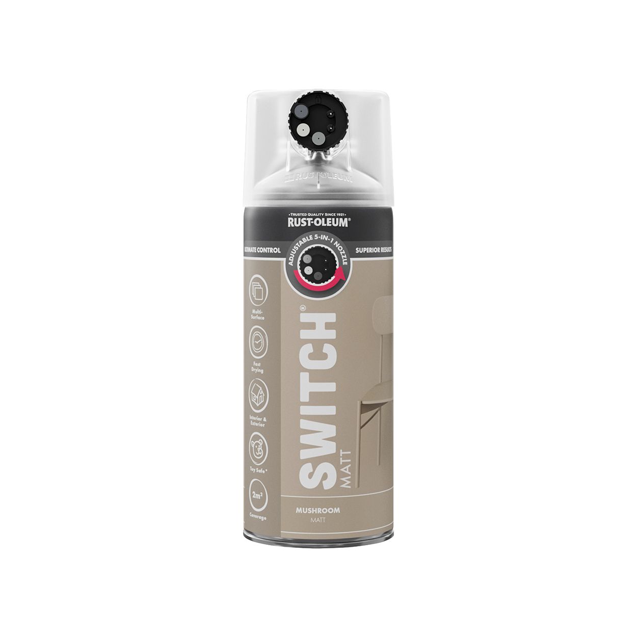 Rust-Oleum Switch 5-in-1 Multi-Surface Spray Paint Mushroom Matt 400ml