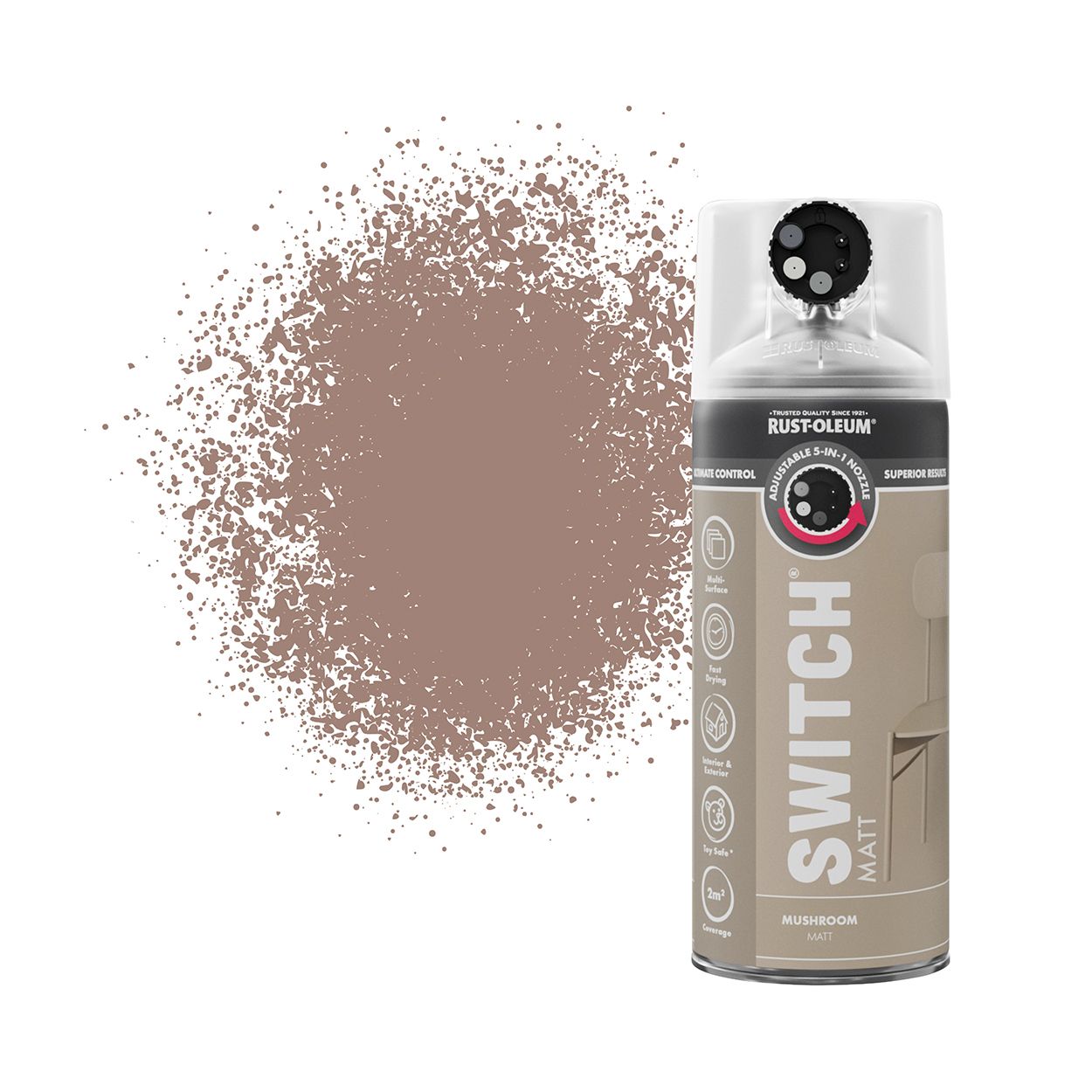 Rust-Oleum Switch 5-in-1 Multi-Surface Spray Paint Mushroom Matt 400ml