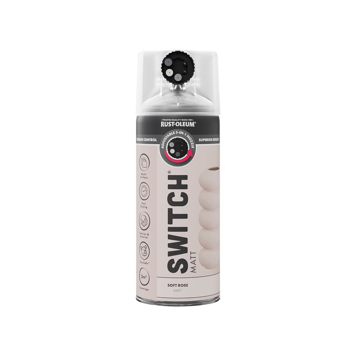 Rust-Oleum Switch 5-in-1 Multi-Surface Spray Paint Soft Rose Matt 400ml