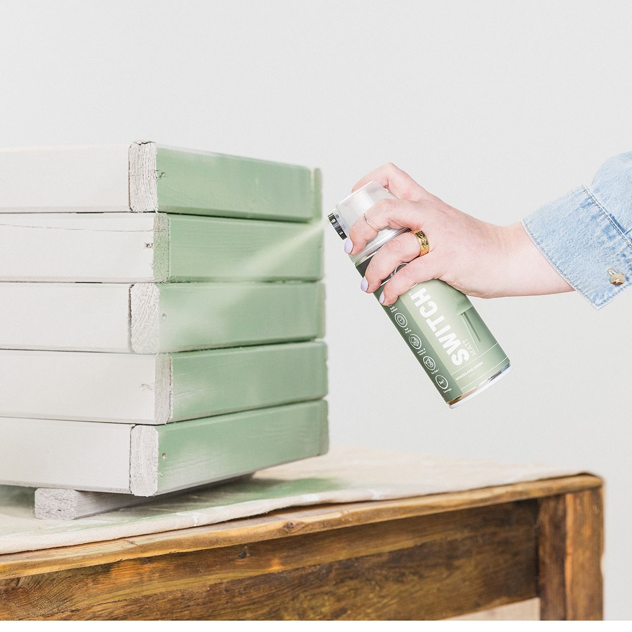 Rust-Oleum Switch 5-in-1 Multi-Surface Spray Paint Vintage Green Matt 400ml