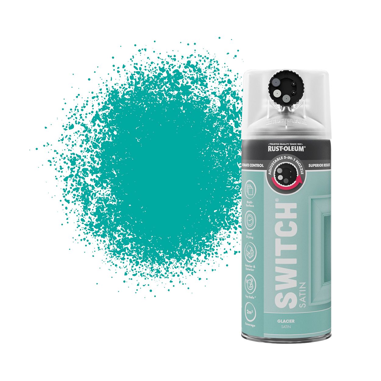 Rust-Oleum Switch 5-in-1 Multi-Surface Spray Paint Glacier Satin 400ml