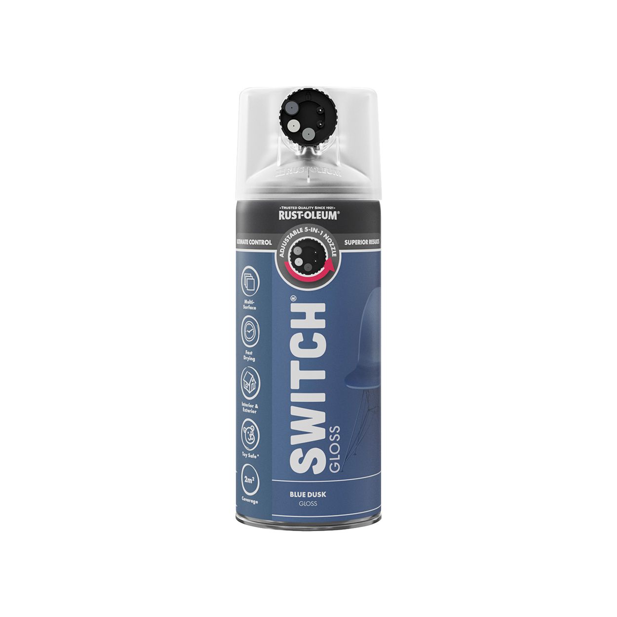 Rust-Oleum Switch 5-in-1 Multi-Surface Spray Paint Blue Dusk Gloss 400ml