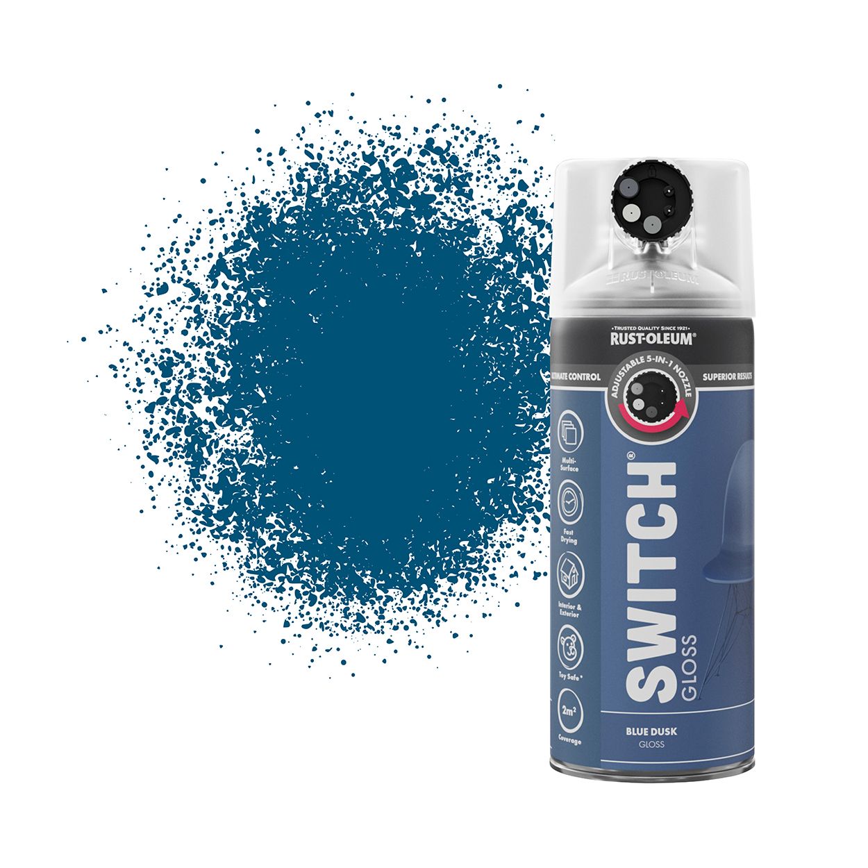 Rust-Oleum Switch 5-in-1 Multi-Surface Spray Paint Blue Dusk Gloss 400ml