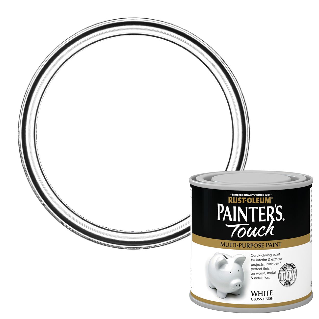 Rust-Oleum Painters Touch Multi-Surface Toysafe Paint White Gloss 250ml