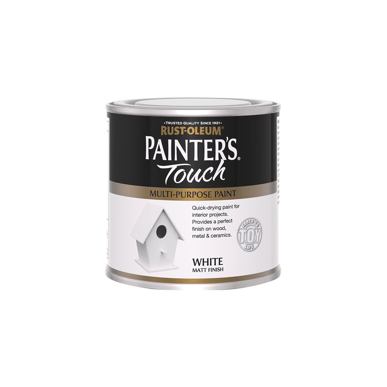 Rust-Oleum Painters Touch Multi-Surface Toysafe Paint White Matt 250ml