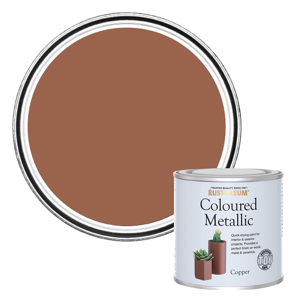 Rust-Oleum Metallic Multi-Surface Toysafe Paint Copper 250ml