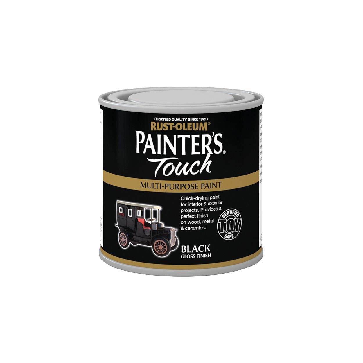 Rust-Oleum Painters Touch Multi-Surface Toysafe Paint Black Gloss 250ml