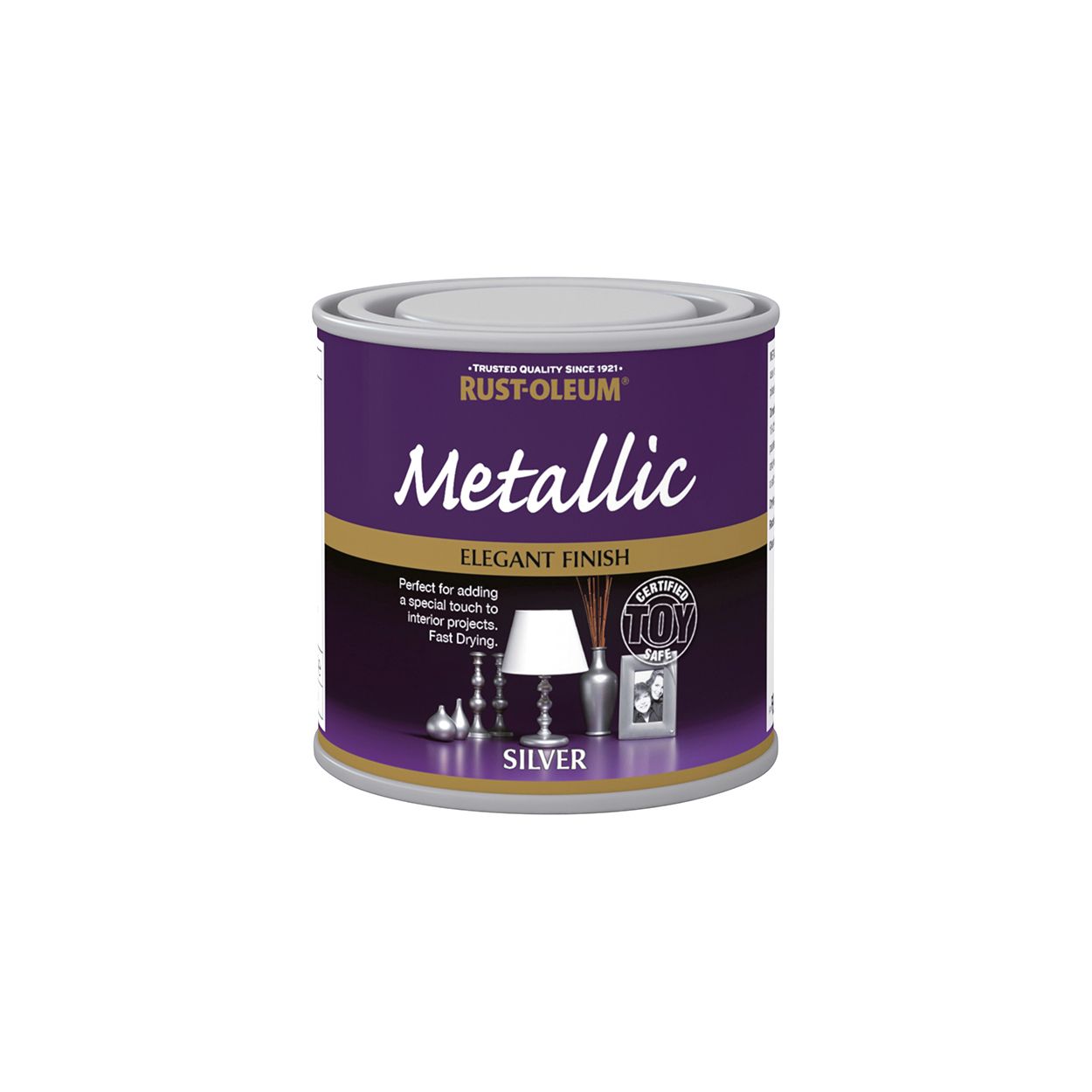 Rust-Oleum Metallic Multi-Surface Toysafe Paint Silver 250ml
