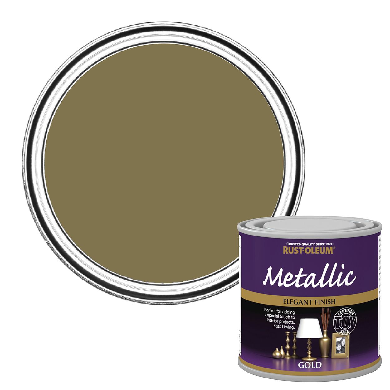 Rust-Oleum Metallic Multi-Surface Toysafe Paint Gold 250ml