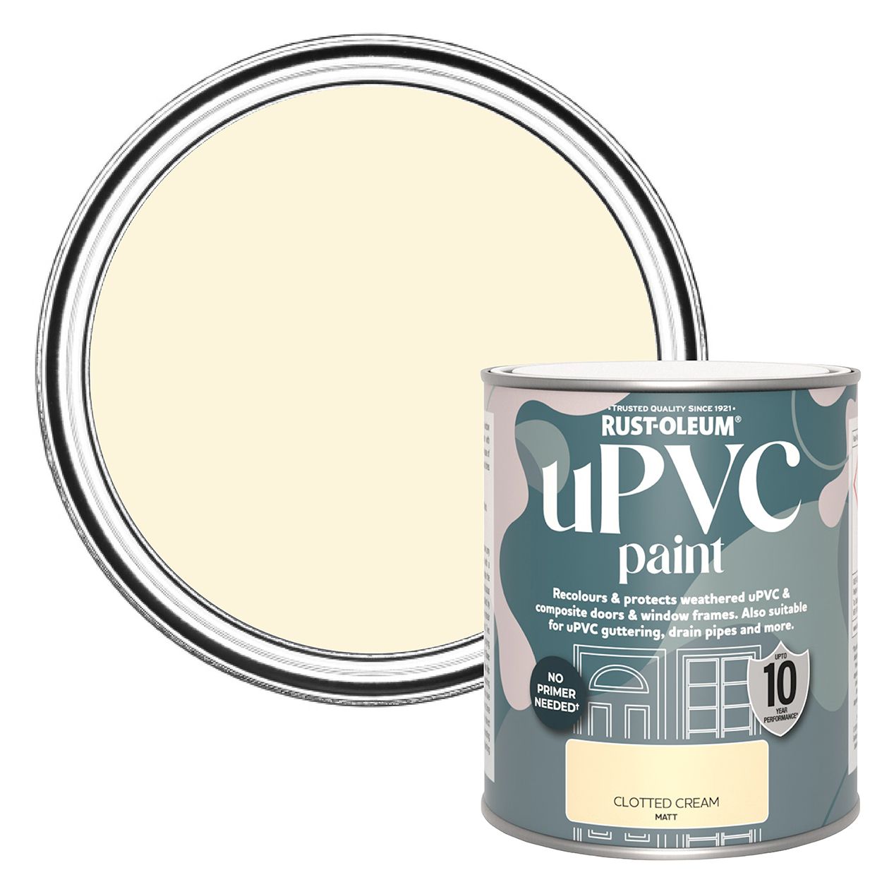 Rust-Oleum uPVC Paint Clotted Cream Matt 750ml